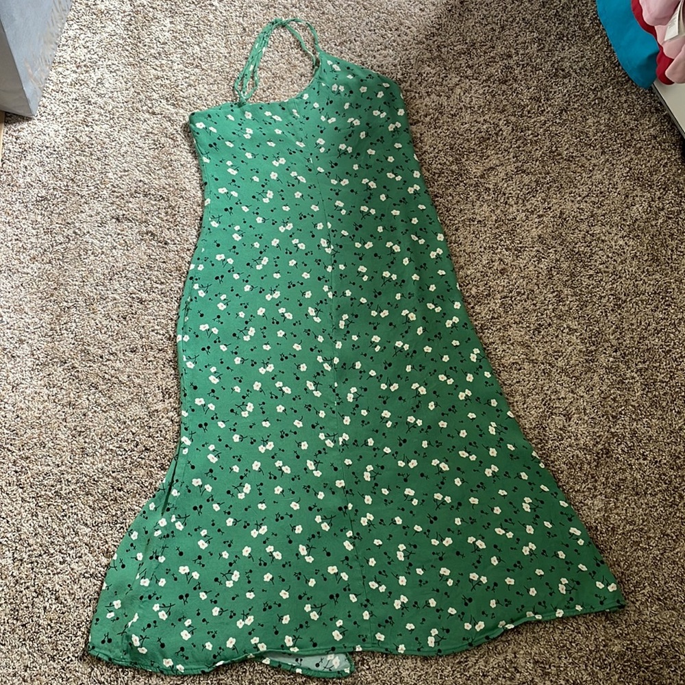 ❌Sold❌Reformation green floral midi slip dress size 6 - Picture 12 of 17